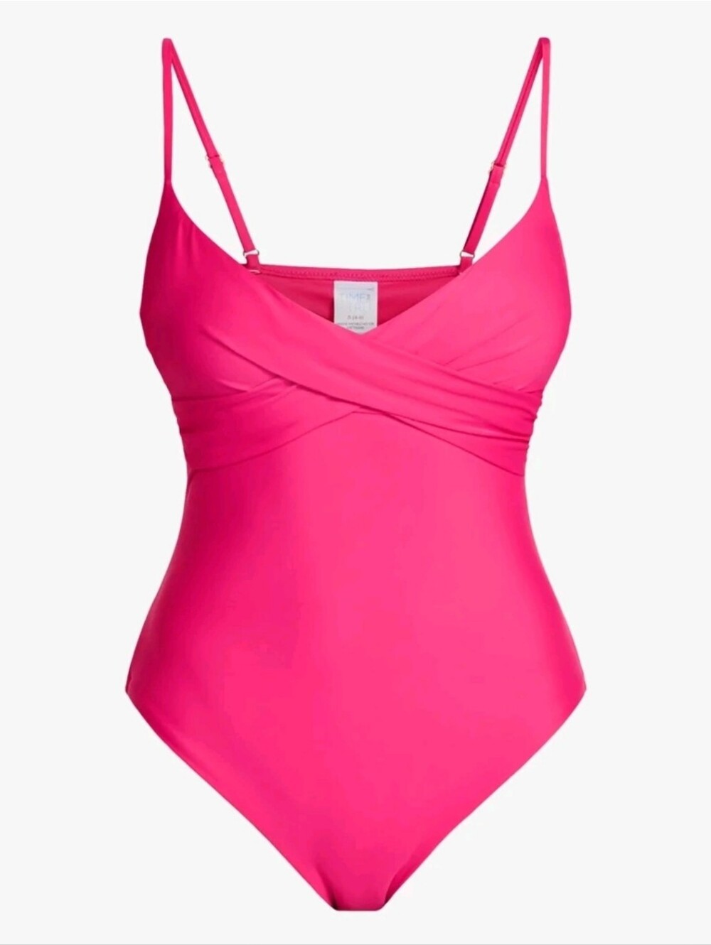 Time and Tru Women's Ruched Front One Piece Swimsuit, Sizes 3x T25